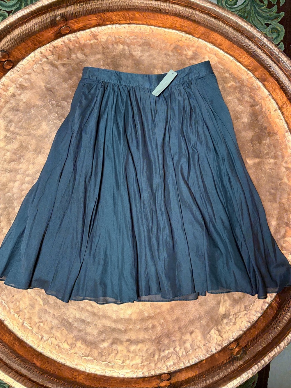 J. Crew Grey Pleated Circle Skirt